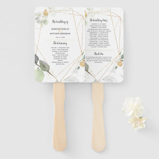 Wiesen- und Gold-Botanische Rahmen-Hochzeit Fächer