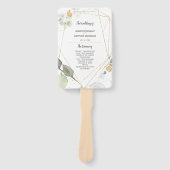 Wiesen- und Gold-Botanische Rahmen-Hochzeit Fächer (Vorderseite)