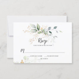 Wiesen- und Goldbotanicals RSVP Karte