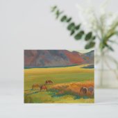 Wiesen und Pferde von Maynard Dixon Postkarte (Stehend Vorderseite)