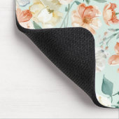 Wiesen-Wasserfarben-Blumenmuster in Blau Mousepad (Ecke)