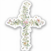 Wiesen-Wildblume durch religiöse Christliche Aufkleber (Vorderseite)