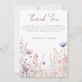 Wiesen-Wildblume-Kinderdusche Dankeskarte (Vorderseite)