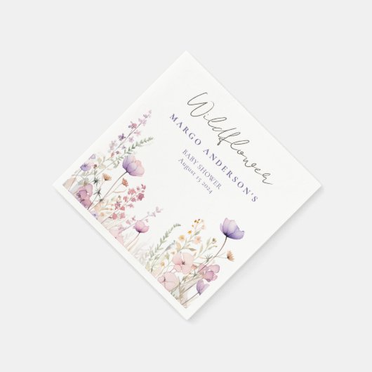 Wiesen-Wildblume-Kinderdusche Serviette (Ecke)