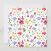 Wiesen-Wildblumen-Babydusche Einladung (Rückseite)