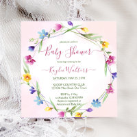 Wiesen-Wildblumen-Babydusche
