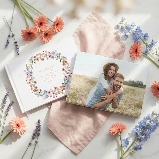 Wiesen-Wildblumen-Hochzeit Gästebuch