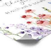 Wiesen-Wildblumen-Hochzeitskarten und Geschenke Sc Poster (Ecke)