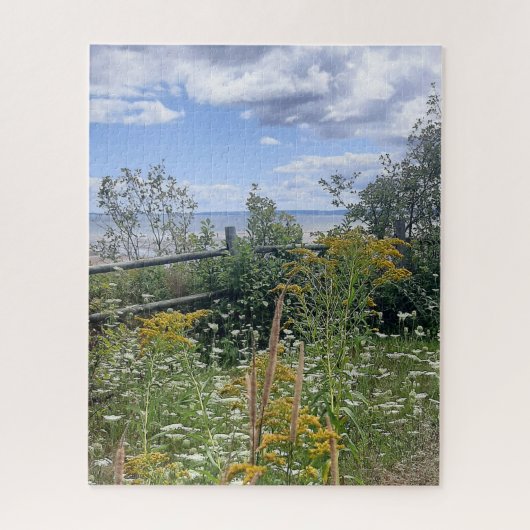 Wiesenblick mit Sommerblumen Puzzle (Vertikal)