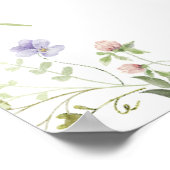Wiesenblumen Boho Brautparty Willkommensschild Poster (Ecke)