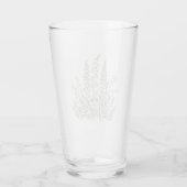 Wiesenblumen Botanische Linienkunst Glas (Rückseite)