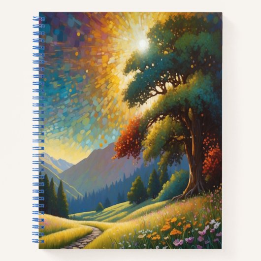 Wiesenblumen Bunte Kunst Notizblock (Vorderseite)
