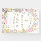 Wiesenblumen Erstkommunion Willkommen Banner (Horizontal)
