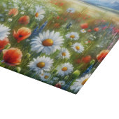 Wiesenblumen-Glas-Schneidbrett Schneidebrett (Ecke)