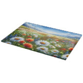 Wiesenblumen-Glas-Schneidbrett Schneidebrett (Ecke)