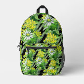 Wiesenblumen-Muster Bedruckter Rucksack (Vorderseite)