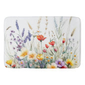 Wiesenblumen und Lavendel Badematte (Vorderseite)