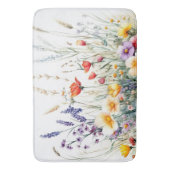 Wiesenblumen und Lavendel Badematte (Vorderseite Vertikal)