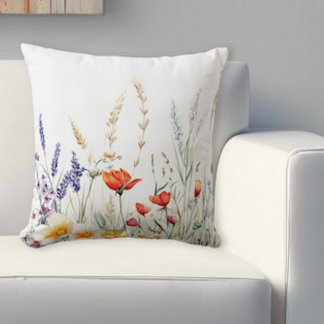 Wiesenblumen und Lavendel Kissen