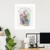 Wiesenblumen verbreiten Freundlichkeit  Poster (Heimbüro)