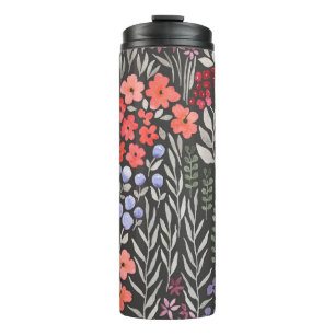 Wiesenblumen: Wasserfarbene Florale Nahtlose Muste Thermosbecher