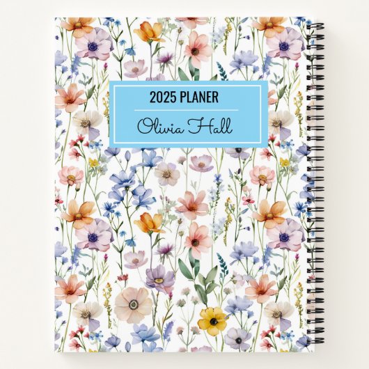 Wiesenblumen zurück zur Schulversorgung Lehrer Notizblock (Rückseite)