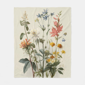 Wiesenblumenstrauß Fleecedecke