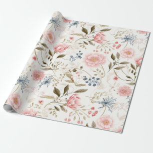 Wiesenhaus-Landhausstil-Wildblumengeschenk Geschenkpapier