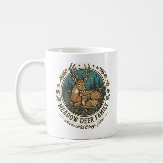 Wiesenhirschfamilien-Tasse – Retro-Waldhirsch-Gesc Kaffeetasse