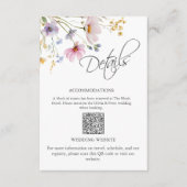 Wiesenhochzeit-Daten QR-Code-Karte Begleitkarte (Vorderseite)