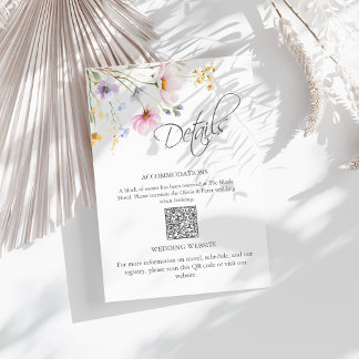 Wiesenhochzeit-Daten QR-Code-Karte Begleitkarte