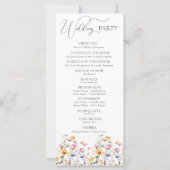Wiesenhochzeit mit Wildblumen Zeremonieprogramm (Rückseite)