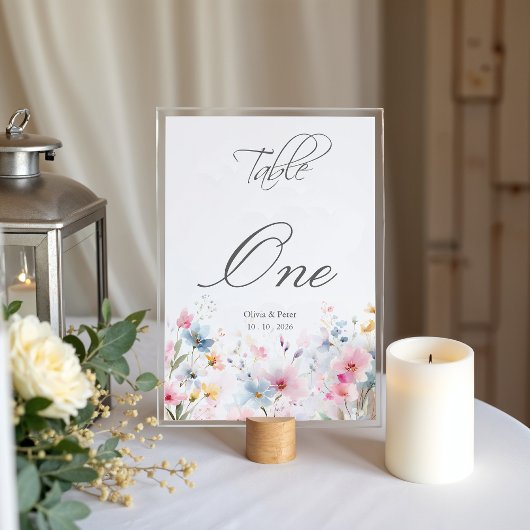 Wiesenhochzeit-Tischnummer Tischnummer