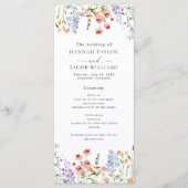 Wiesenhochzeitsprogramm mit Wildblumen Programm (Vorderseite)