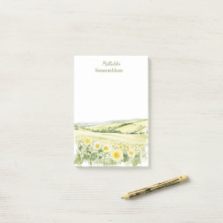 Wiesenlandschaft mit Blumen Post-it Klebezettel