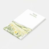 Wiesenlandschaft mit Blumen Post-it Klebezettel (angewinkelt)