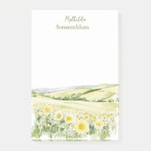 Wiesenlandschaft mit Blumen Post-it Klebezettel (Vorderseite)