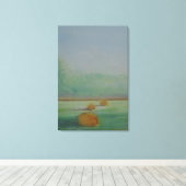 Wiesenlandschaft: unangenehmer Morgen Leinwanddruck (Insitu (Holzboden))