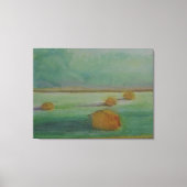 Wiesenlandschaft: unangenehmer Morgen Leinwanddruck (Vorderseite)