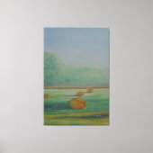 Wiesenlandschaft: unangenehmer Morgen Leinwanddruck (Vorderseite)