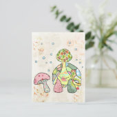 Wiesenschildkröte Postkarte (Stehend Vorderseite)