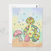 Wiesenschildkröte Postkarte (Vorne/Hinten)