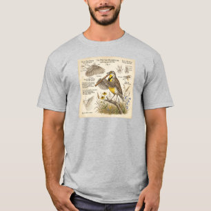 Wiesenstärling spielt Flöte – Lustiger Vogel  T-Shirt