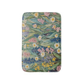 Wiesenweiher: Pastellfarben-Wildblumen Badematte (Vorderseite Vertikal)