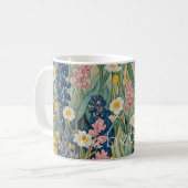 Wiesenweiher: Pastellfarben-Wildblumen Kaffeetasse (Vorderseite Links)