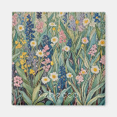 Wiesenweiher: Pastellfarben-Wildblumen Magnet (Vorne)