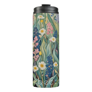 Wiesenweiher: Pastellfarben-Wildblumen Thermosbecher