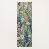 Wiesenweiher: Pastellfarben-Wildblumen Yogamatte (Rückseite)