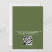 Wiesenwildblumen Boho Budget QR-Code Hochzeit Einladung (Rückseite)