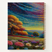 Wiesenwildblumen Bunte Kunst Notizblock (Rückseite)